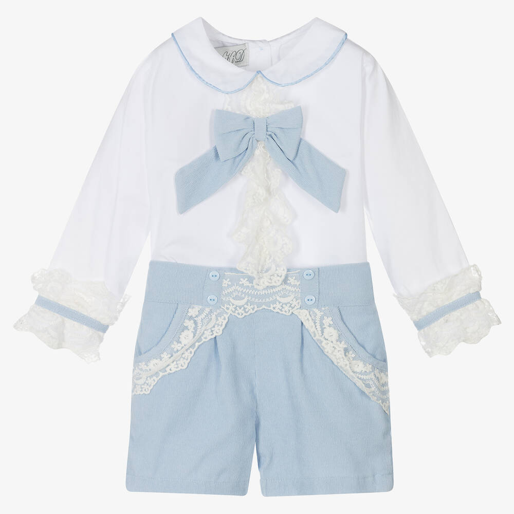 Beau KiD - Голубые вельветовые шорты для девочек  | Childrensalon