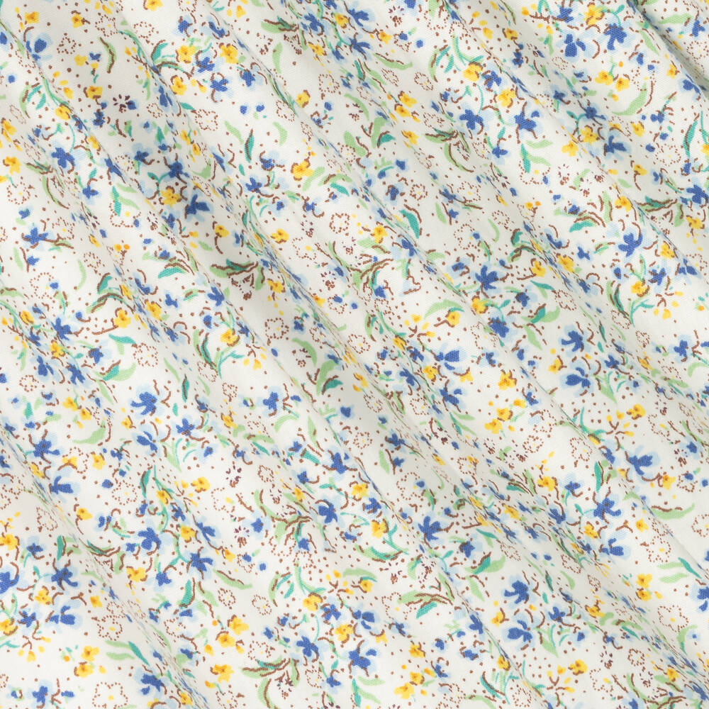 Beau KiD-Girls Blue Floral Smocked Dress | Childrensalon Outlet