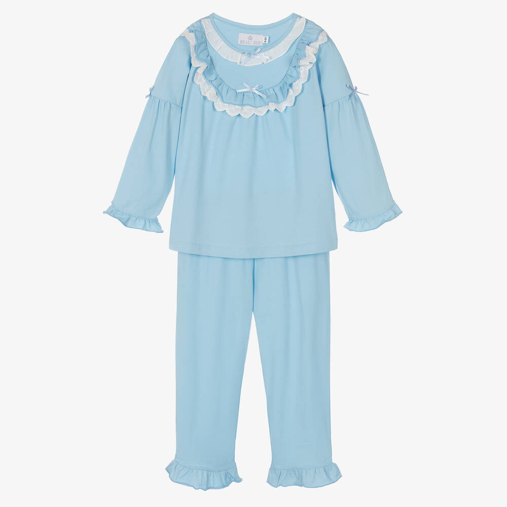 Beau KiD - Girls Blue Long Pyjamas | Childrensalon