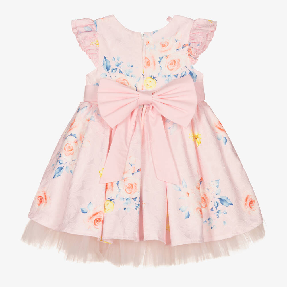 Beau KiD-Платье с бантом в цвете румяной розы для девочек | Childrensalon Outlet