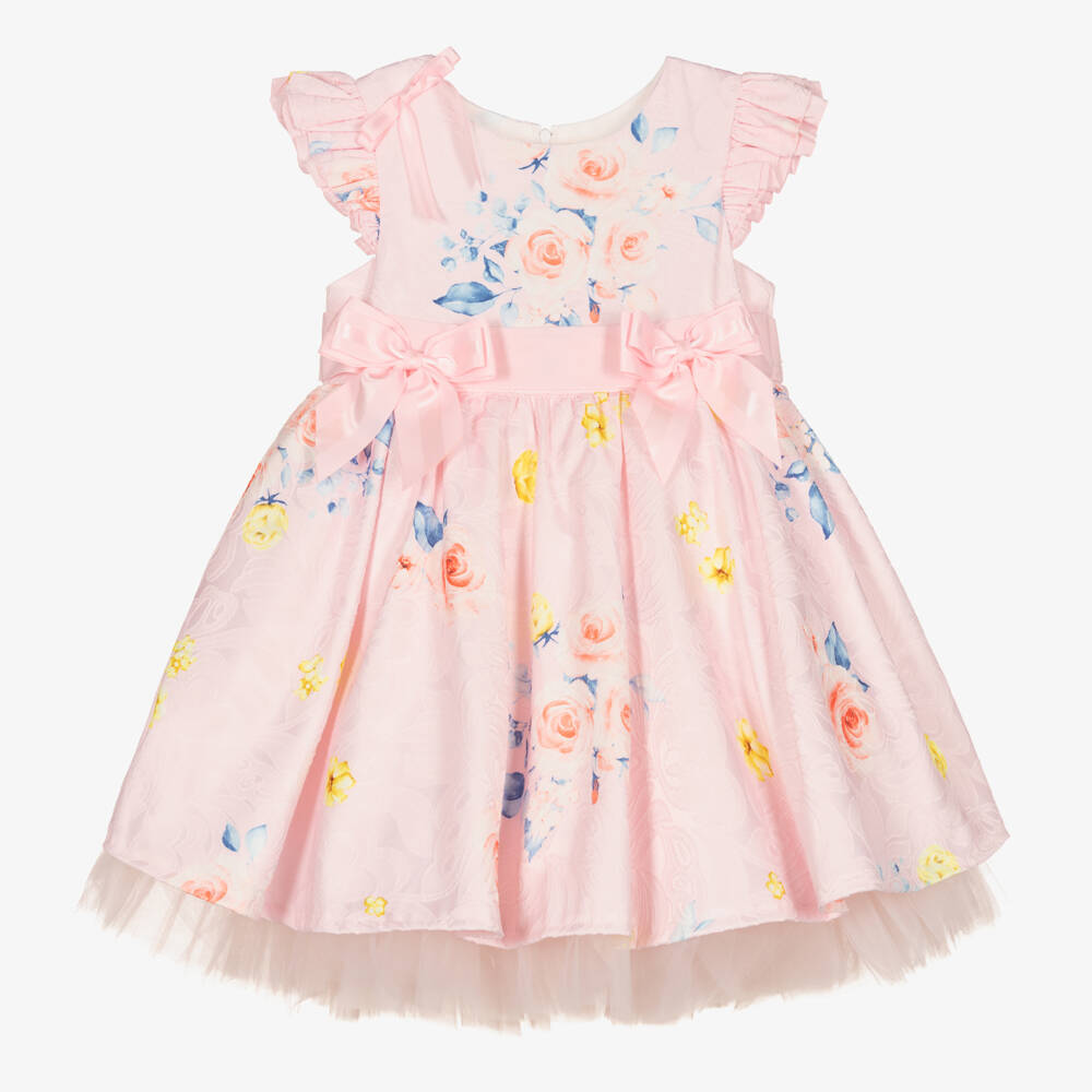 Beau KiD-Платье с бантом в цвете румяной розы для девочек | Childrensalon Outlet