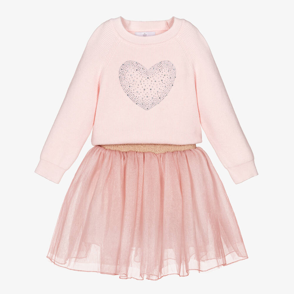 Beau KiD-Girls Blush Heart Tulle Ensemble | Childrensalon Outlet