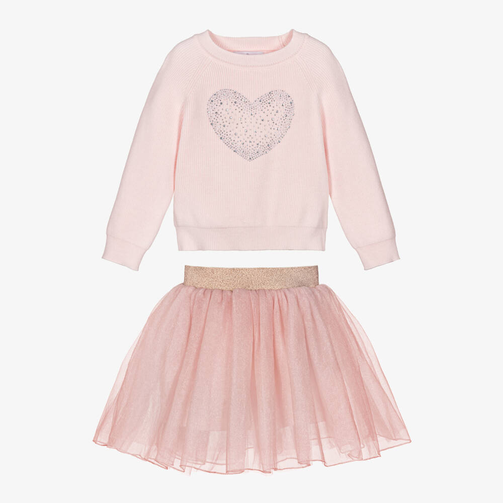 Beau KiD-Girls Blush Heart Tulle Ensemble | Childrensalon Outlet