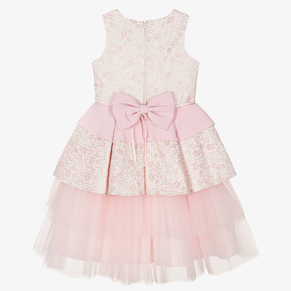 Beau KiD-Girls Pink Jacquard Dress | Childrensalon Outlet
