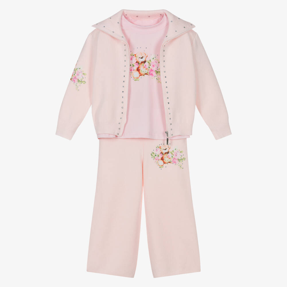 Beau KiD-Вязаный комплект нежно-розовый для девочек | Childrensalon Outlet