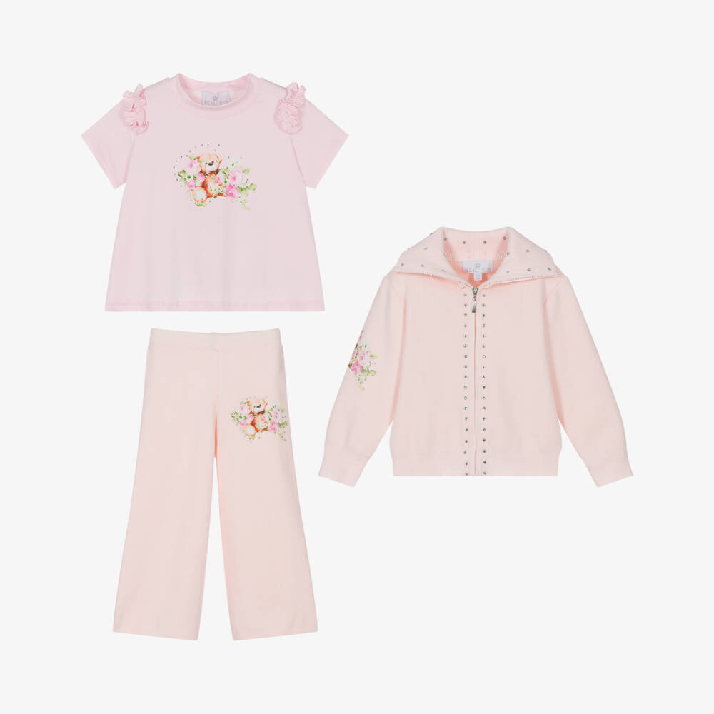 Beau KiD-Girls Blush Knitted Ensemble | Childrensalon Outlet