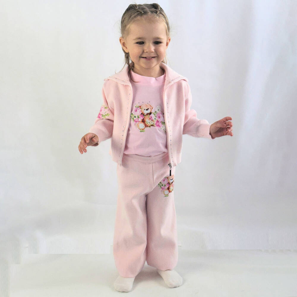 Beau KiD-Girls Blush Knitted Ensemble | Childrensalon Outlet