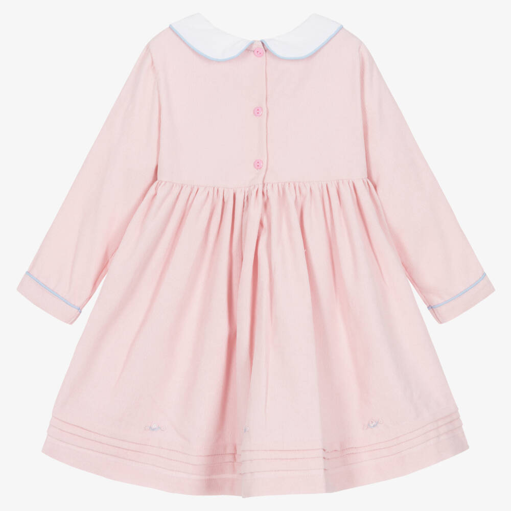 Beau KiD-Girls Blush Smocked Corduroy Frock | Childrensalon Outlet