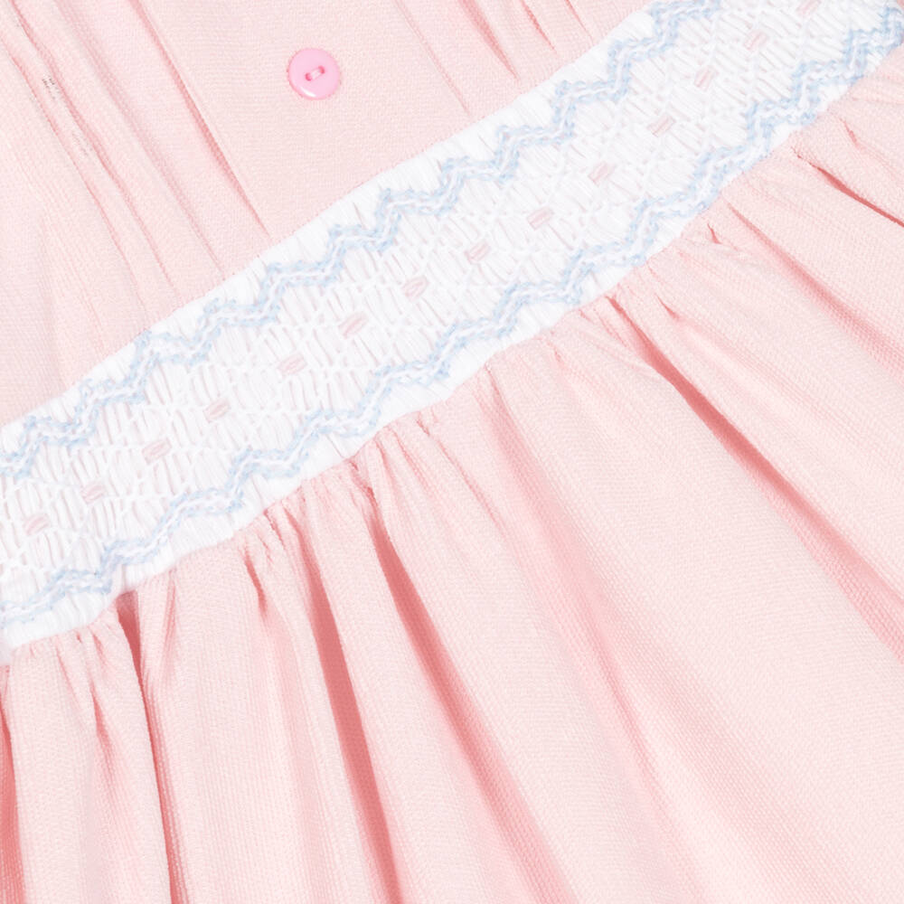 Beau KiD-Girls Blush Smocked Corduroy Frock | Childrensalon Outlet