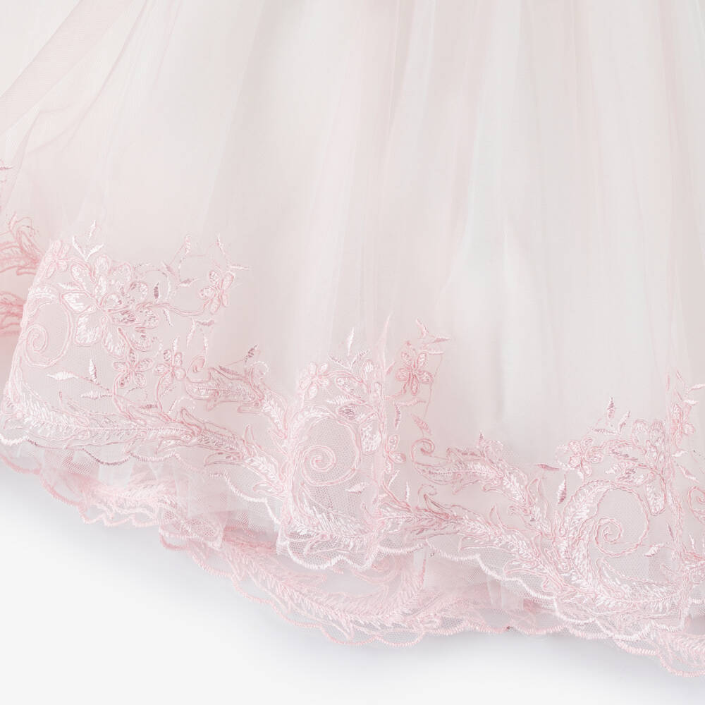 Beau KiD-فستان تول وردي فاتح للبنات مع كاب | Childrensalon Outlet