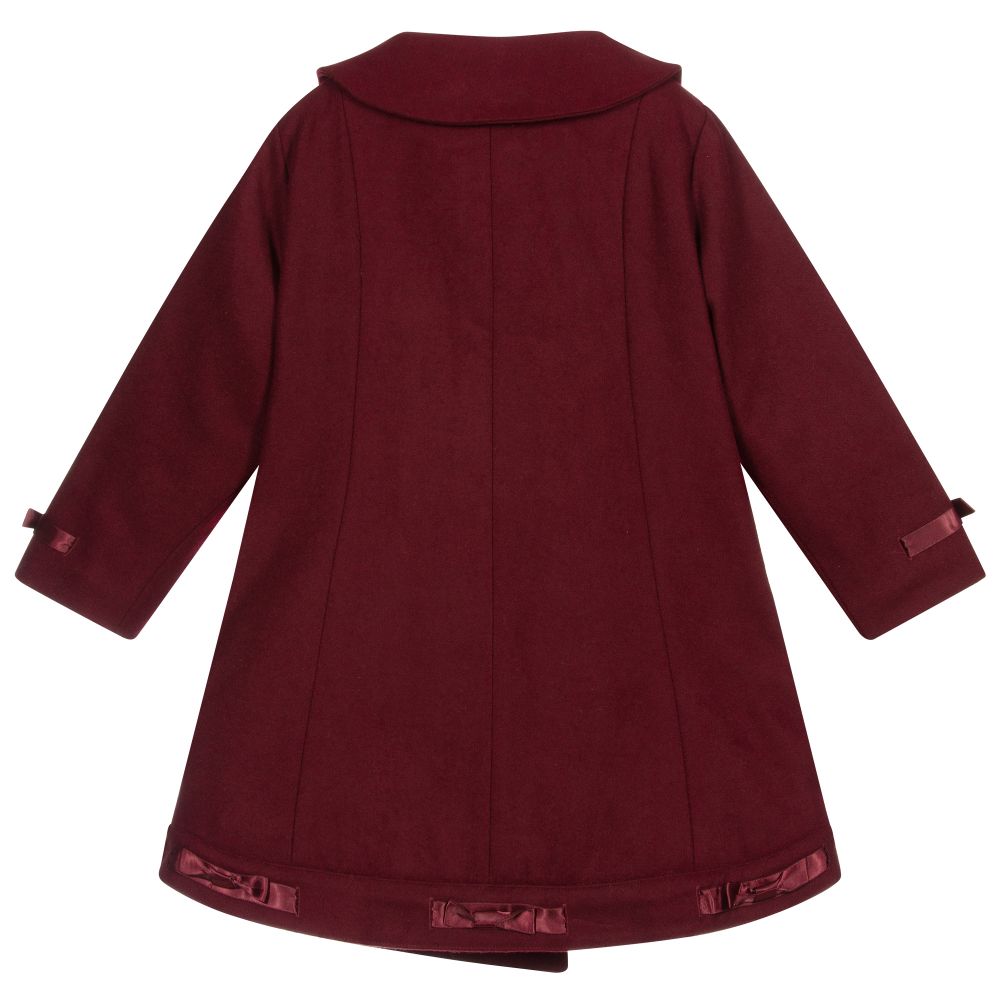 Beau KiD-معطف لون أحمر برغندي للبنات | Childrensalon Outlet