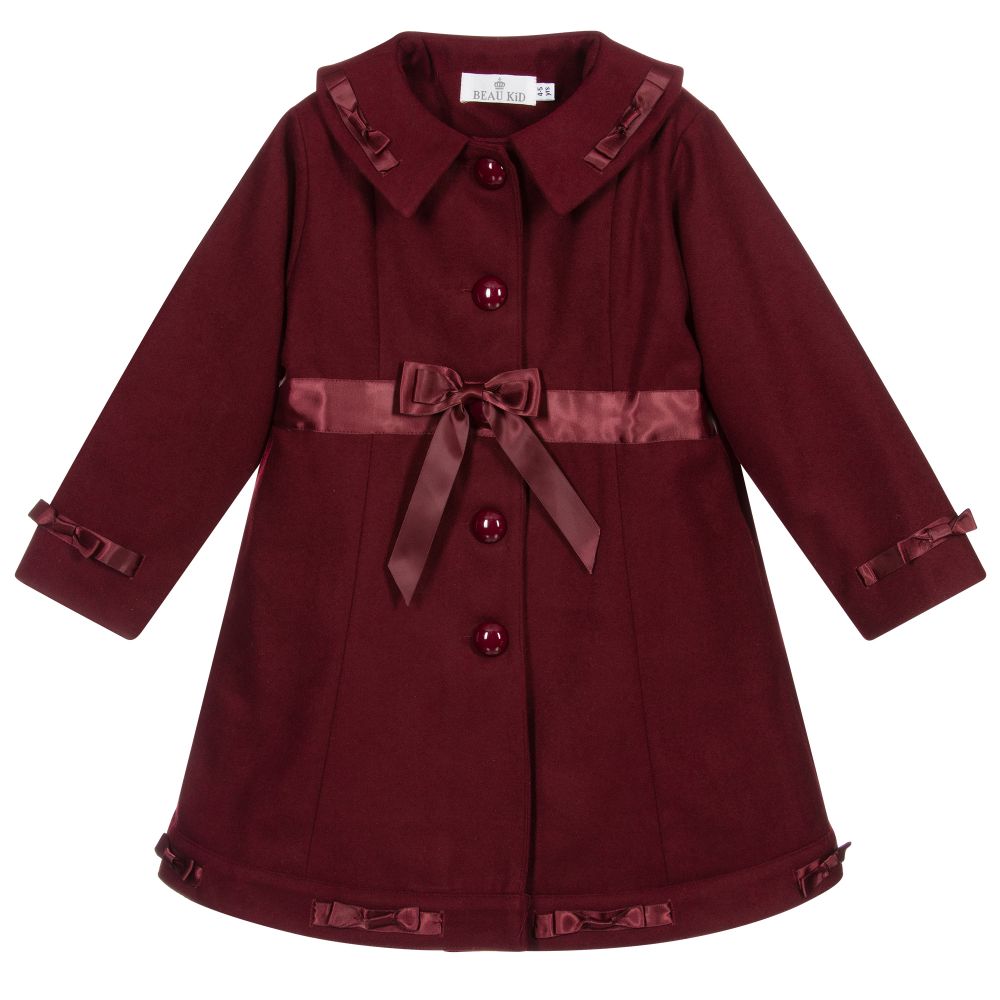 Beau KiD - Manteau bordeaux Fille  | Childrensalon