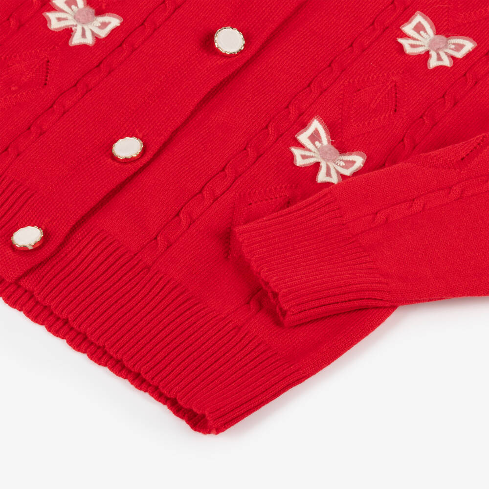 Beau KiD-Girls Cherry Knit Bow Sweater | Childrensalon Outlet