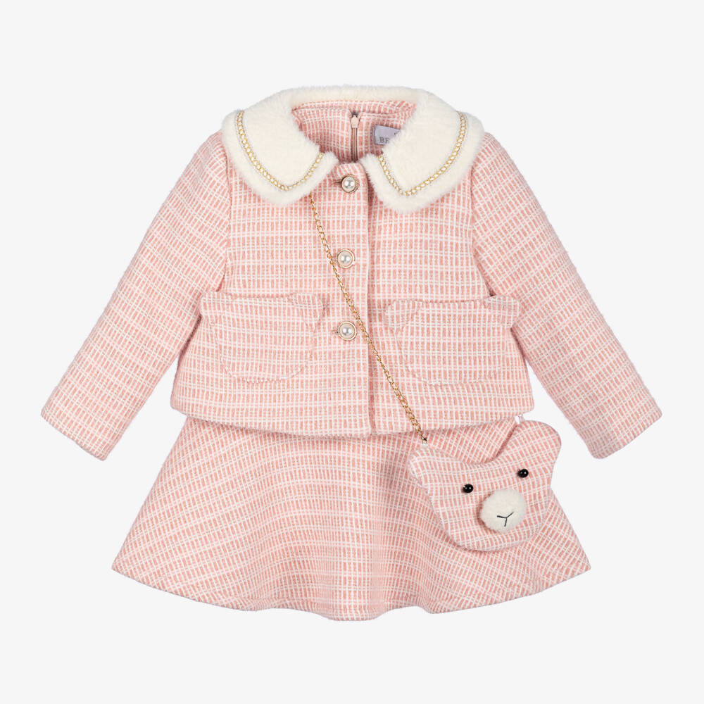 Beau KiD-Girls Elegant Pink Ensemble | Childrensalon Outlet