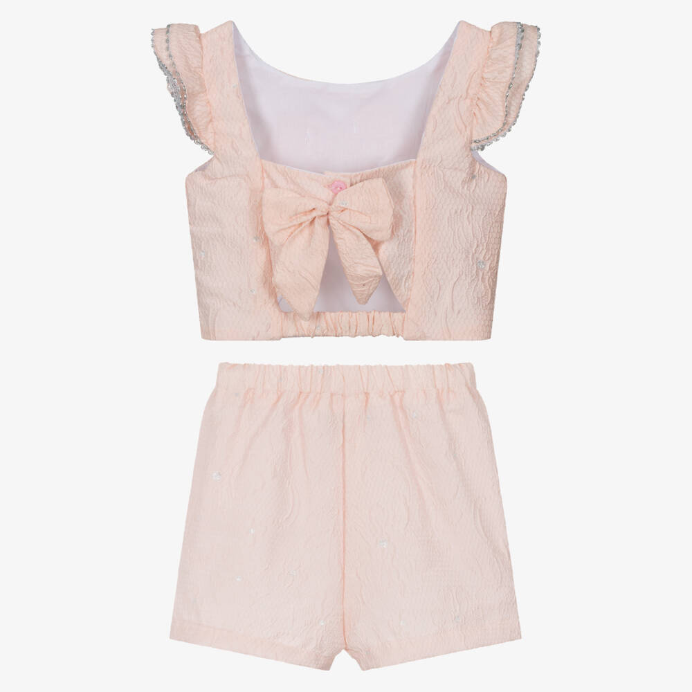 Beau KiD-Girls Elegant Pink Floral Ensemble | Childrensalon Outlet