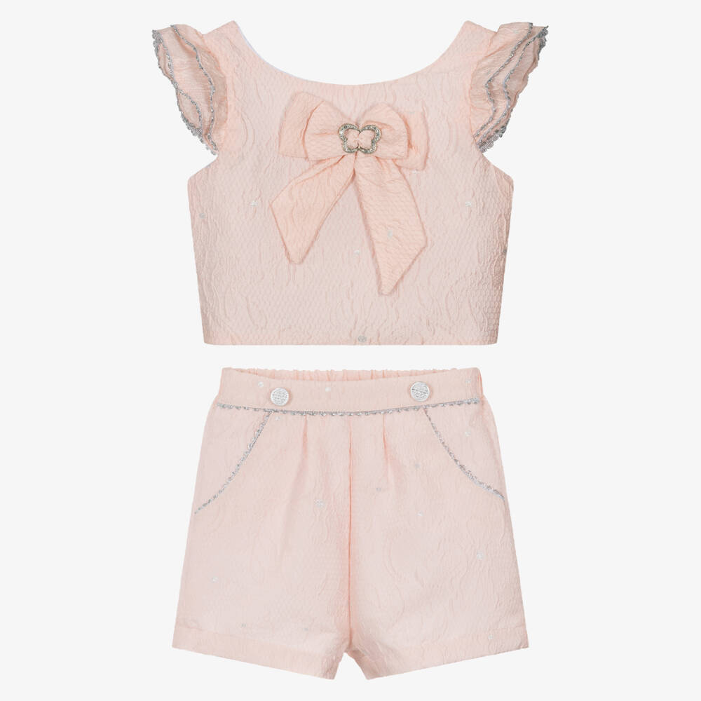 Beau KiD-Girls Elegant Pink Floral Ensemble | Childrensalon Outlet