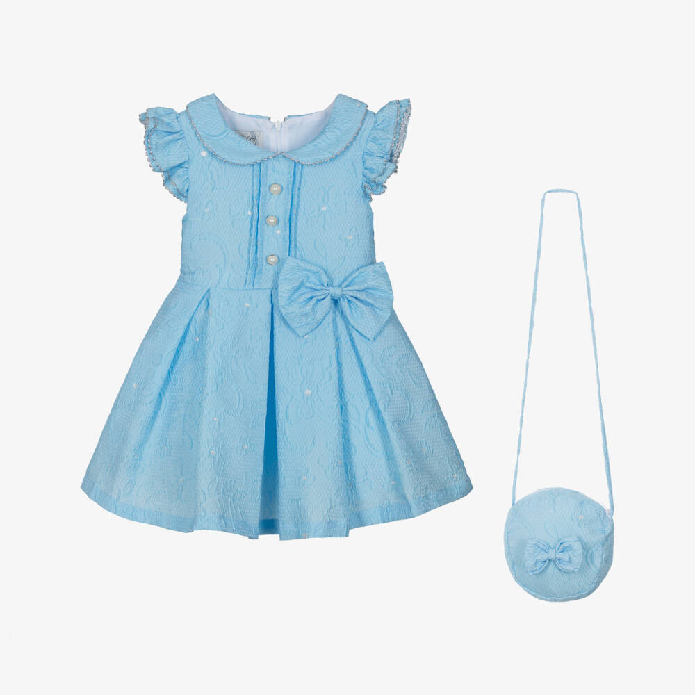Beau KiD-Очаровательный синий комплект платье для девочек | Childrensalon Outlet