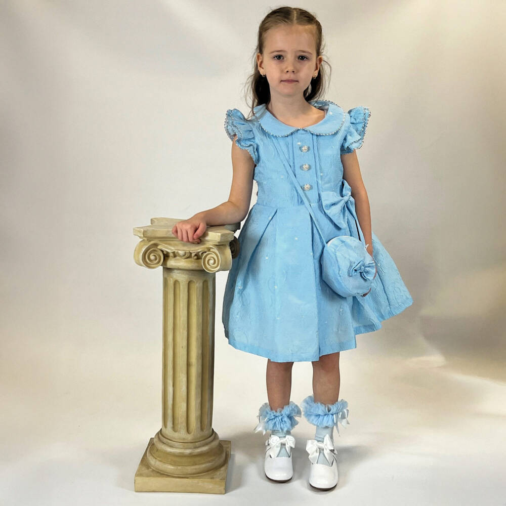 Beau KiD-Очаровательный синий комплект платье для девочек | Childrensalon Outlet