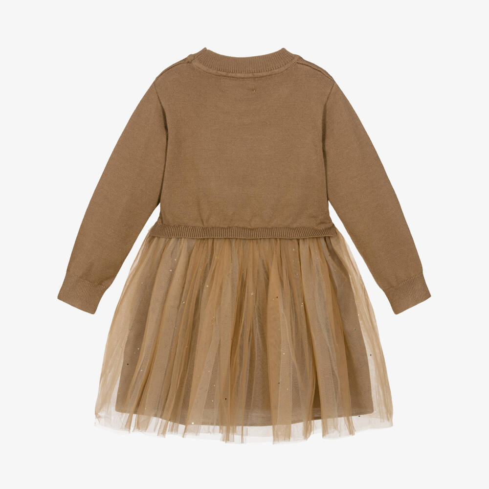 Beau KiD-Girls Glittering Bow Tulle Dress | Childrensalon Outlet