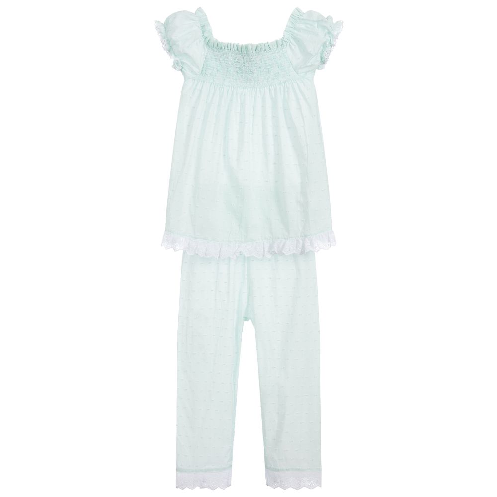 Beau KiD - Girls Green Cotton Pyjamas | Childrensalon