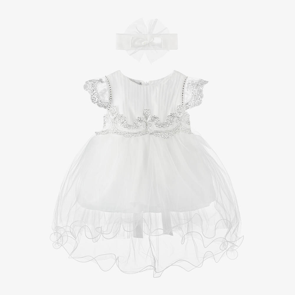 Beau KiD-Girls Ivory Dress & Headband Ensemble | Childrensalon Outlet