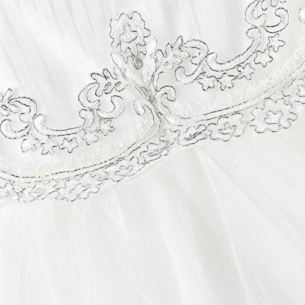 بو كيد-فستان تول وساتان لون عاجي للمولودات - قطعتين | Childrensalon Outlet