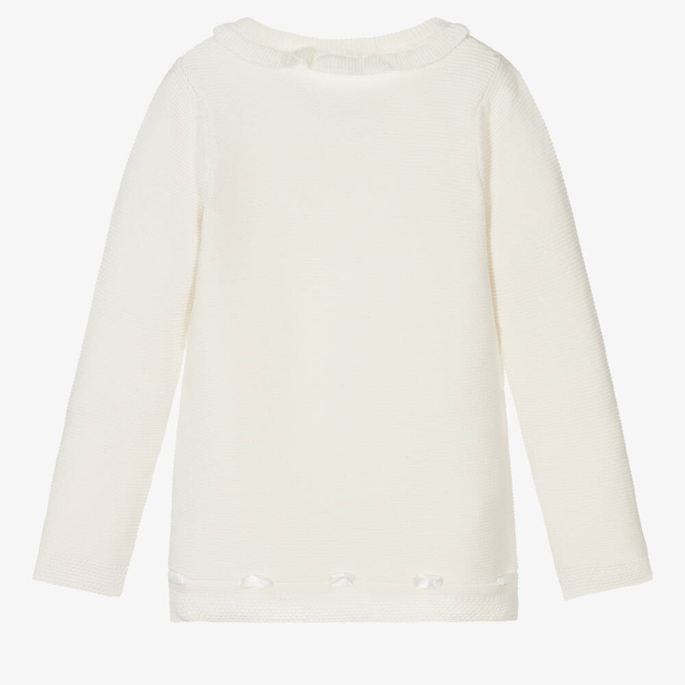 Beau KiD-Girls Ivory Knitted Cardigan | Childrensalon Outlet