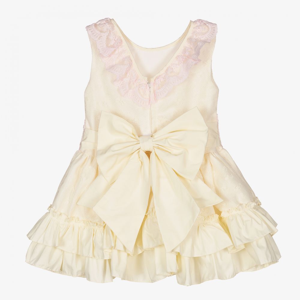 Beau KiD-Кремово-розовое платье с кружевом для девочек | Childrensalon Outlet