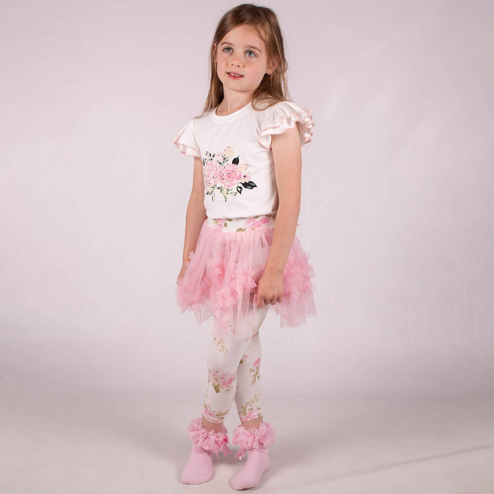 Pink tutu leggings deals