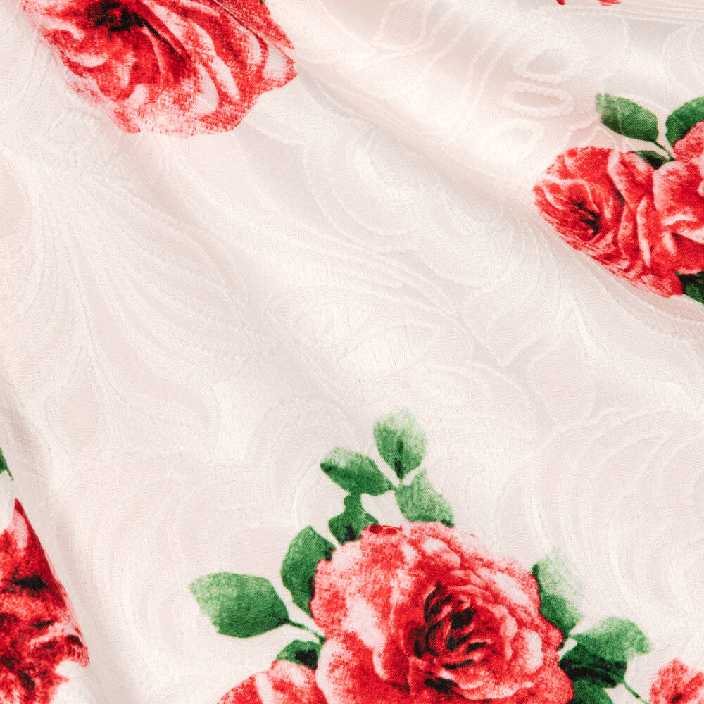 Beau KiD-Girls Ivory & Red Floral Dress  | Childrensalon Outlet