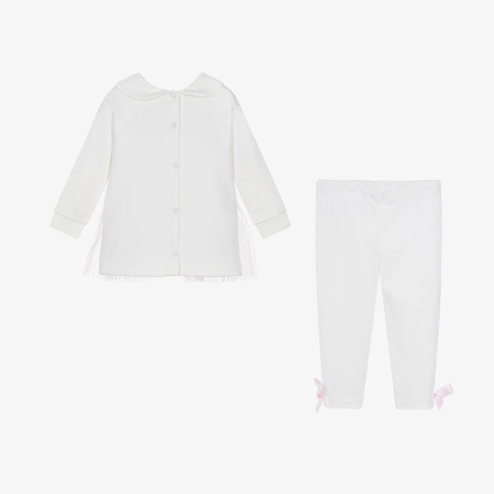 Beau KiD-Girls Ivory Swan Print Outfit | Childrensalon Outlet