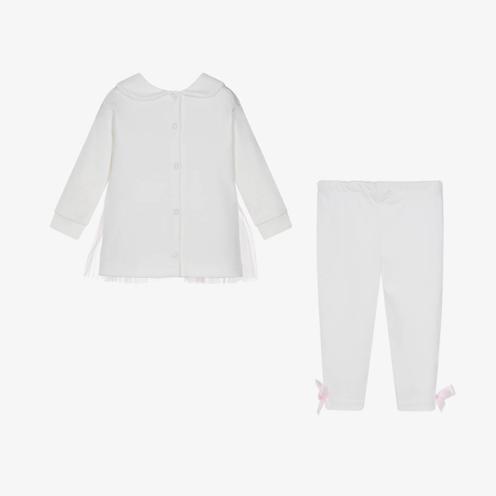 Beau KiD-Girls Ivory Swan Print Outfit | Childrensalon Outlet