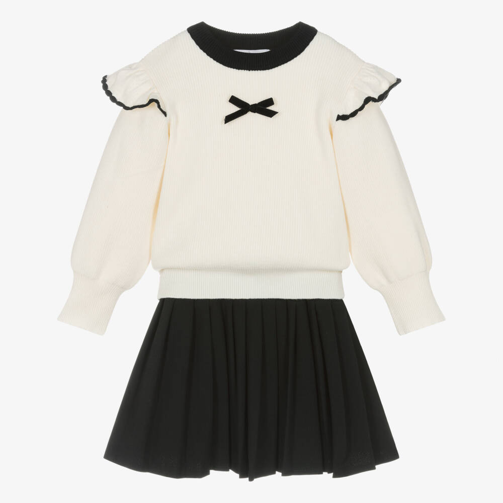 Beau KiD-Girls Ivory Sweater and Skirt Ensemble | Childrensalon Outlet