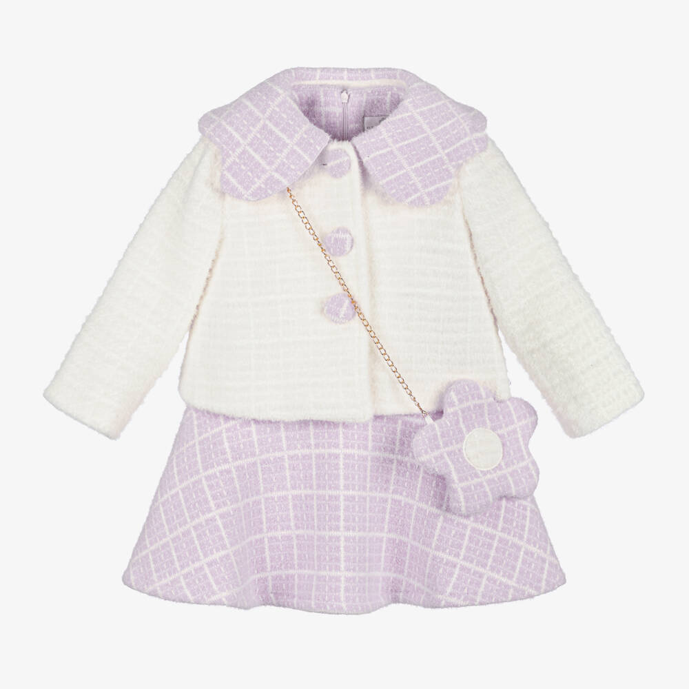 Beau KiD-Girls Lilac Ivory Dress Ensemble | Childrensalon Outlet