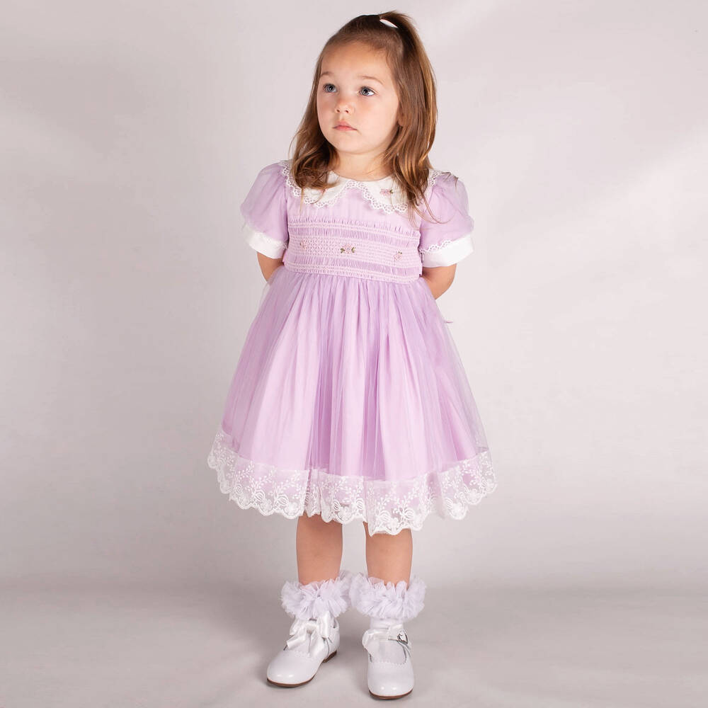 Beau KiD-Girls Lilac Purple Tulle Dress | Childrensalon Outlet
