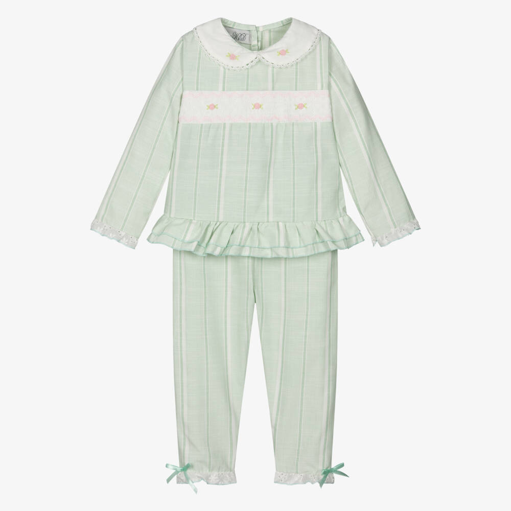 Beau KiD-Мятные пижамы со сборками для девочек | Childrensalon Outlet
