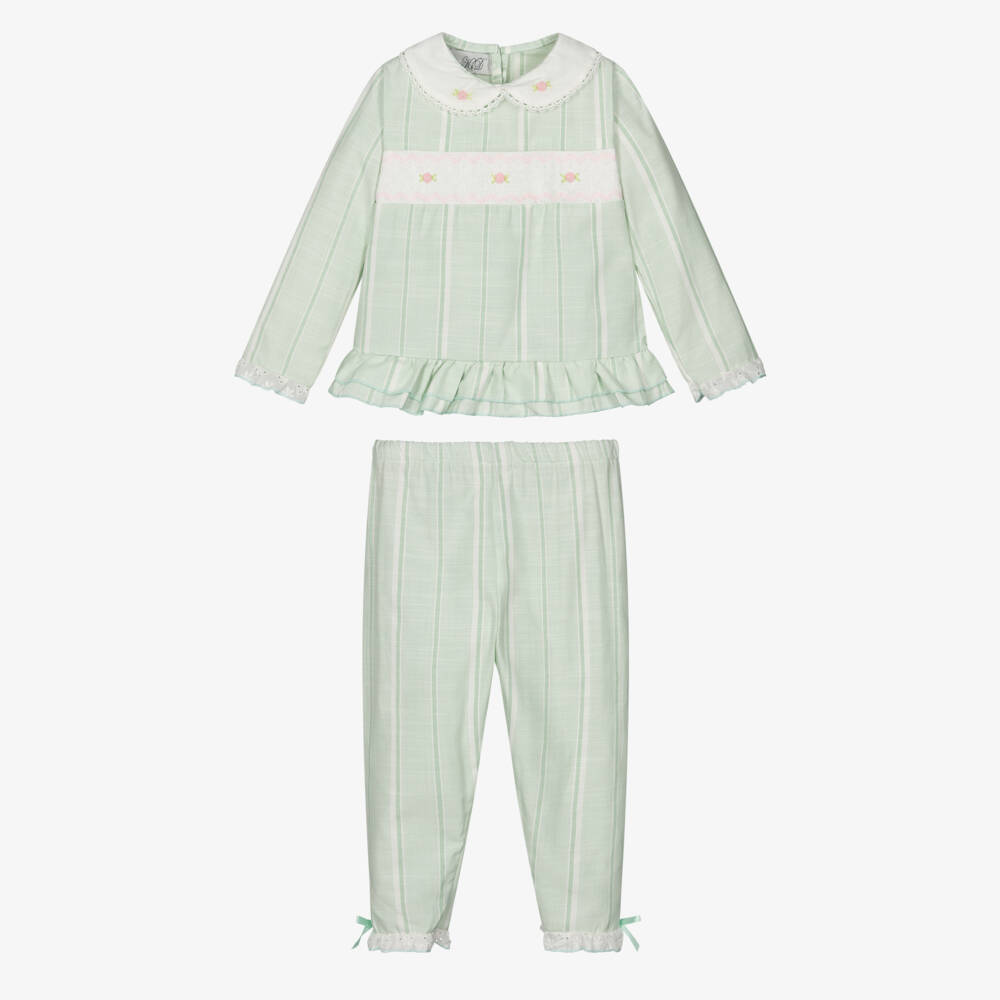 Beau KiD-Мятные пижамы со сборками для девочек | Childrensalon Outlet