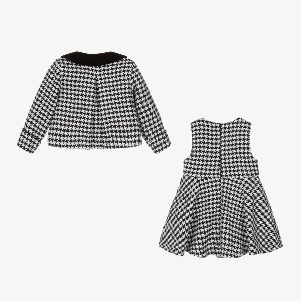 Beau KiD-Girls Monochrome Houndstooth Ensemble | Childrensalon Outlet