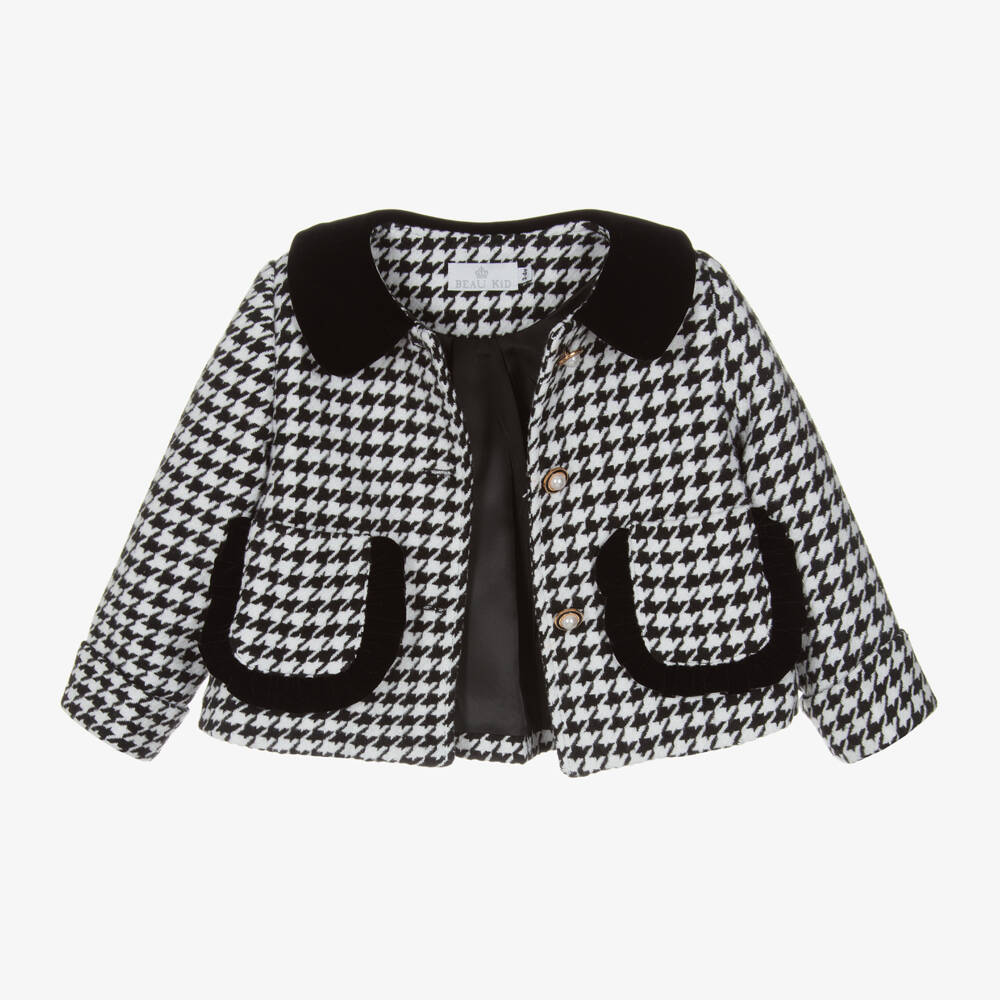 Beau KiD-Girls Monochrome Houndstooth Ensemble | Childrensalon Outlet