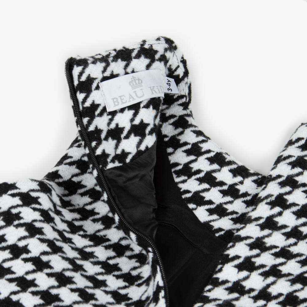 Beau KiD-Girls Monochrome Houndstooth Ensemble | Childrensalon Outlet