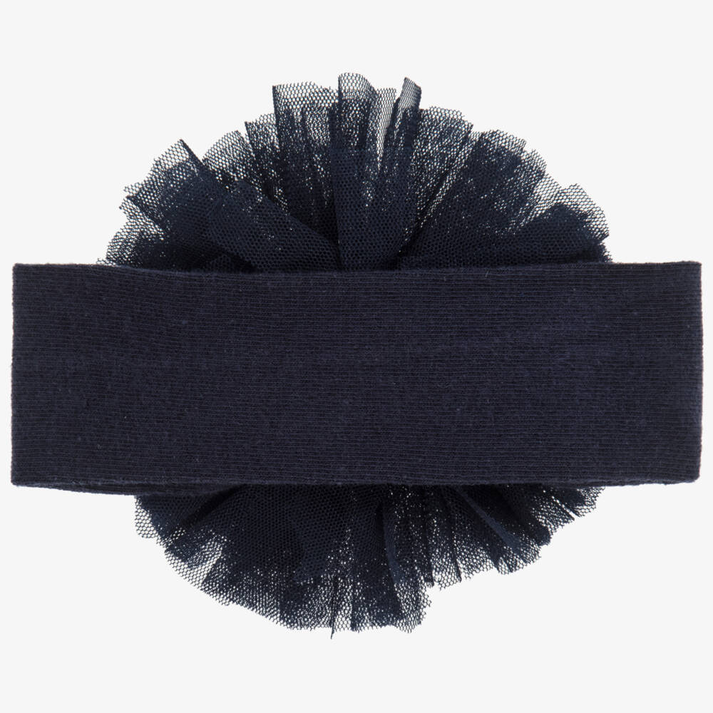 Beau KiD-Girls' Navy Tulle Bow Hairband | Childrensalon Outlet