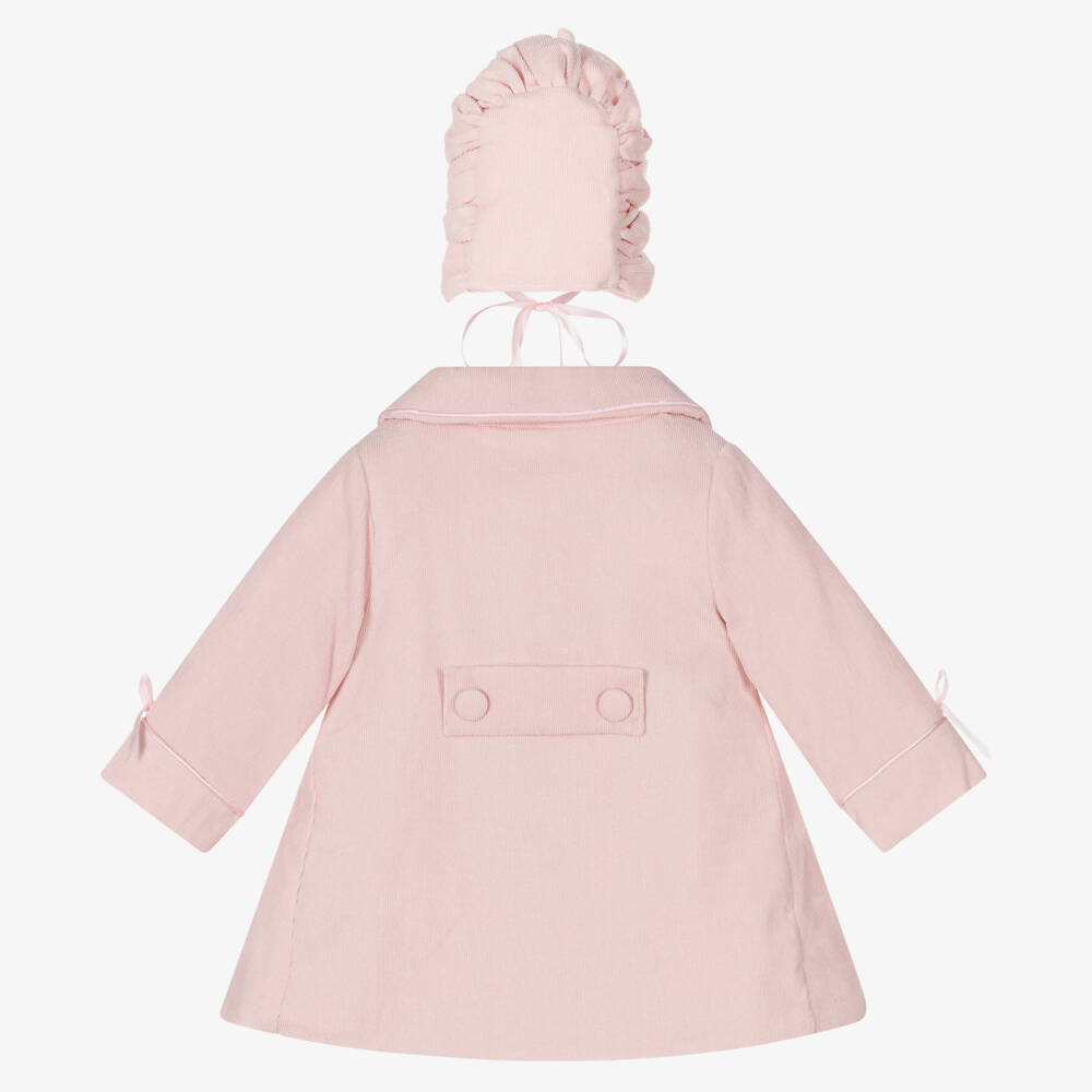 Beau KiD-Girls Pale Pink Coat and Bonnet | Childrensalon Outlet