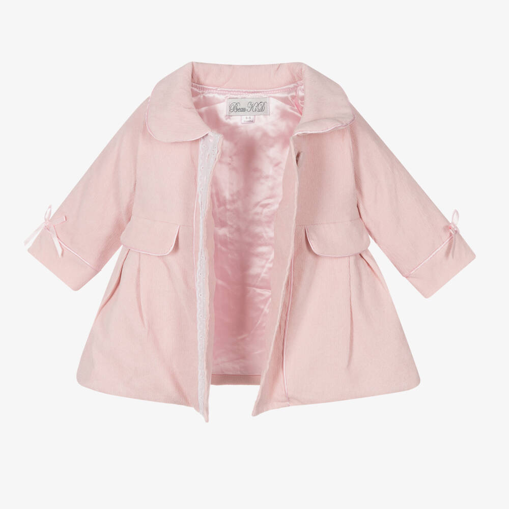 Beau KiD-Girls Pale Pink Coat and Bonnet | Childrensalon Outlet