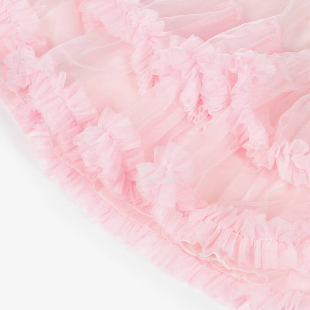 Beau KiD-Girls Pale Pink Tulle Bow Dress | Childrensalon Outlet