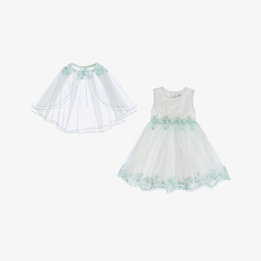 Beau KiD-فستان تول بألوان الباستيل مع كاب للبنات | Childrensalon Outlet