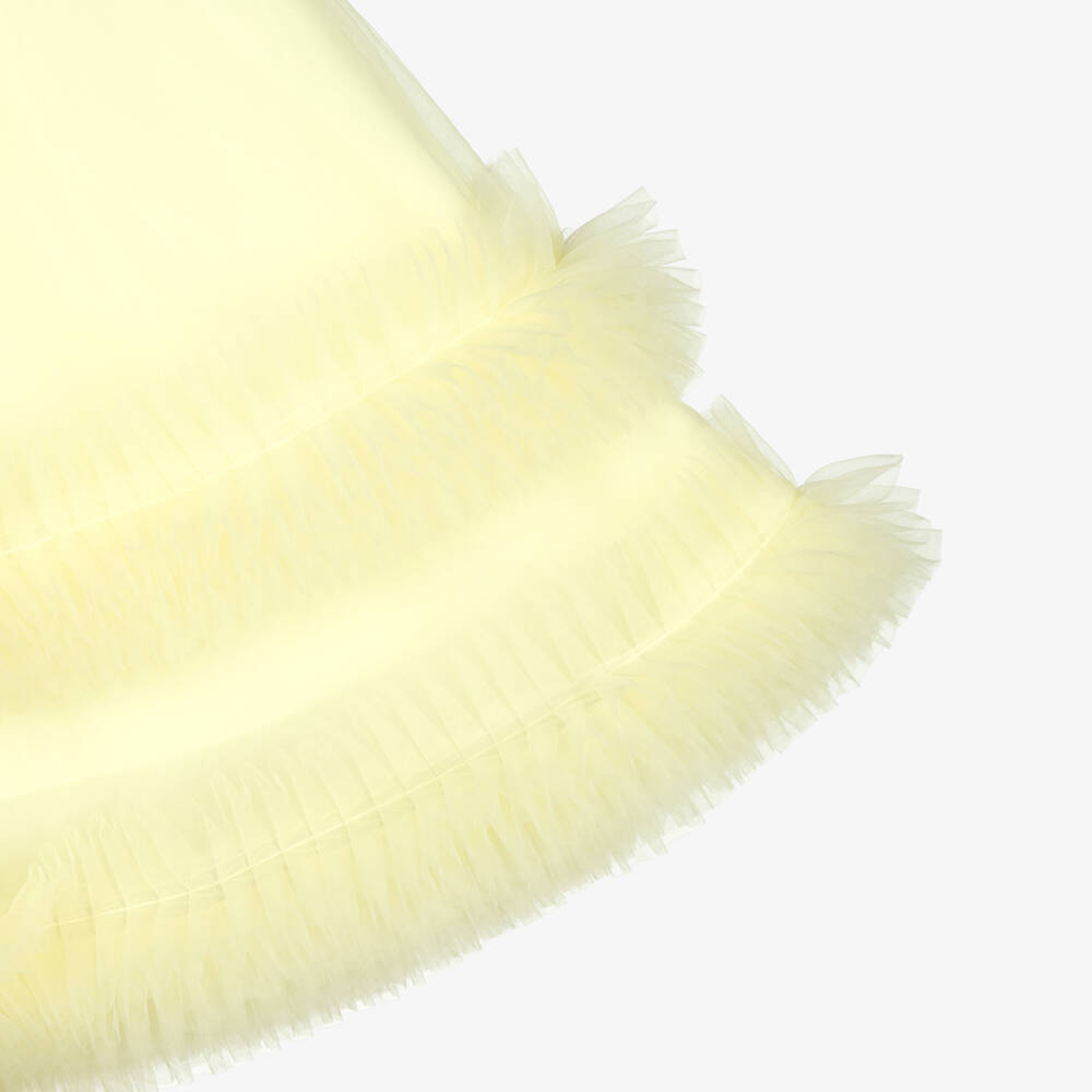 Beau KiD-Girls Pastel Yellow Tulle Occasion Dress | Childrensalon Outlet