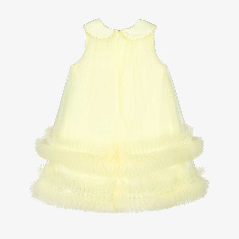 Beau KiD-Girls Pastel Yellow Tulle Occasion Dress | Childrensalon Outlet