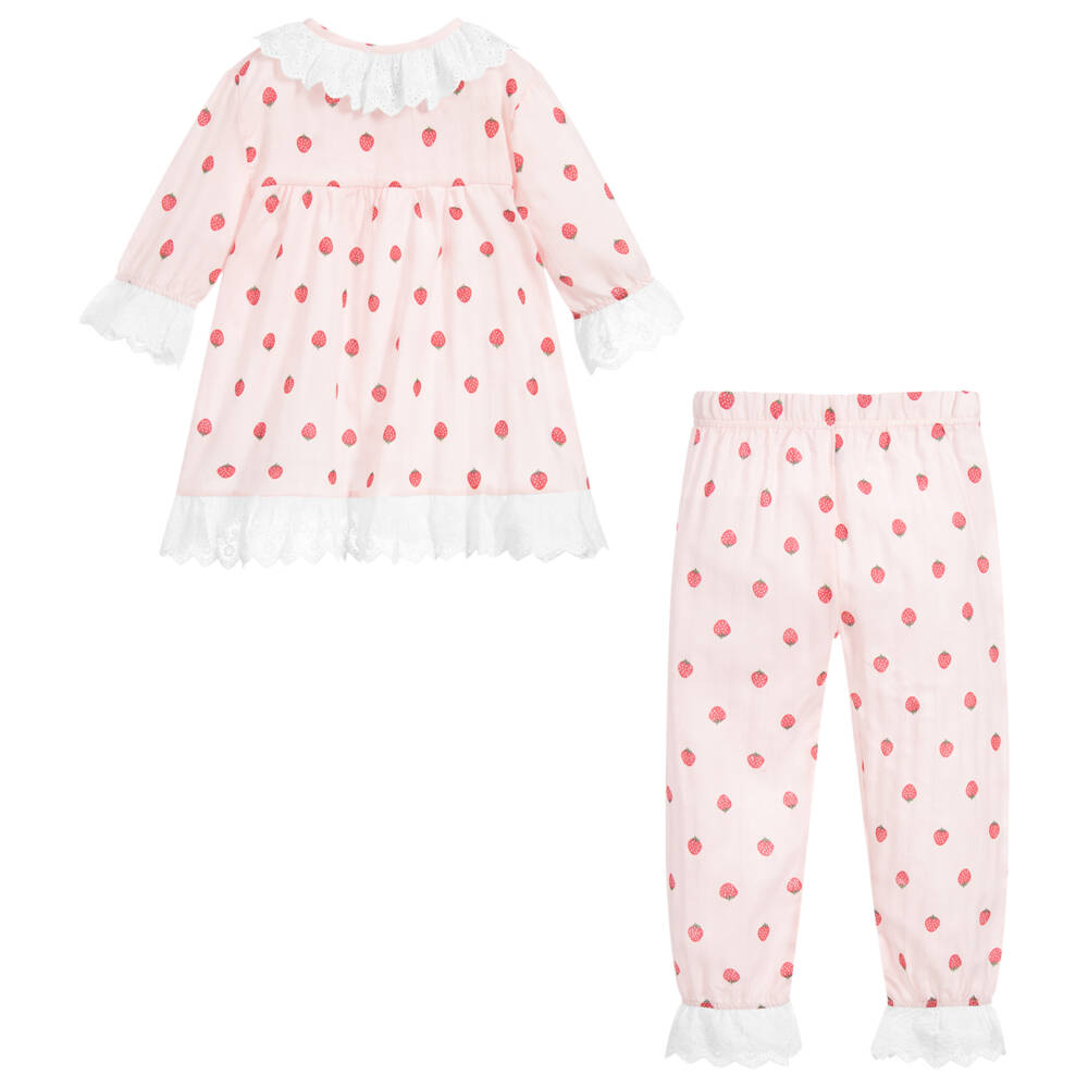 بو كيد-بيجاما جيرسي لون زهري وأحمر للبنات | Childrensalon Outlet