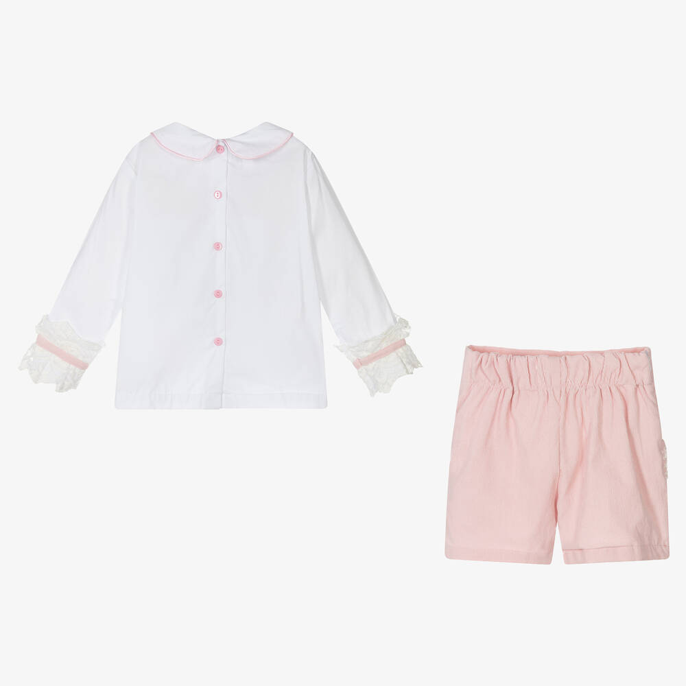 Beau KiD-Топ и розовые вельветовые шорты для девочек | Childrensalon Outlet