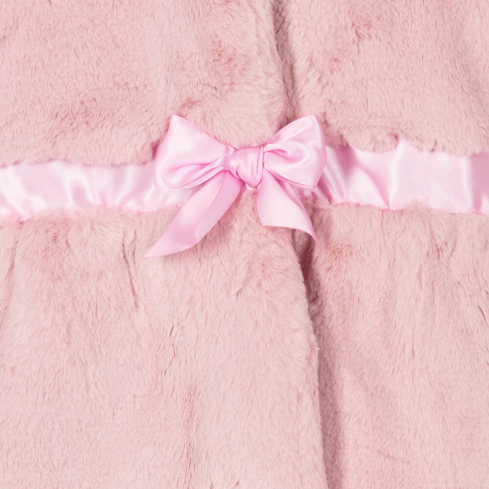 Beau KiD-Розовая шуба из искусственного меха для девочек | Childrensalon Outlet